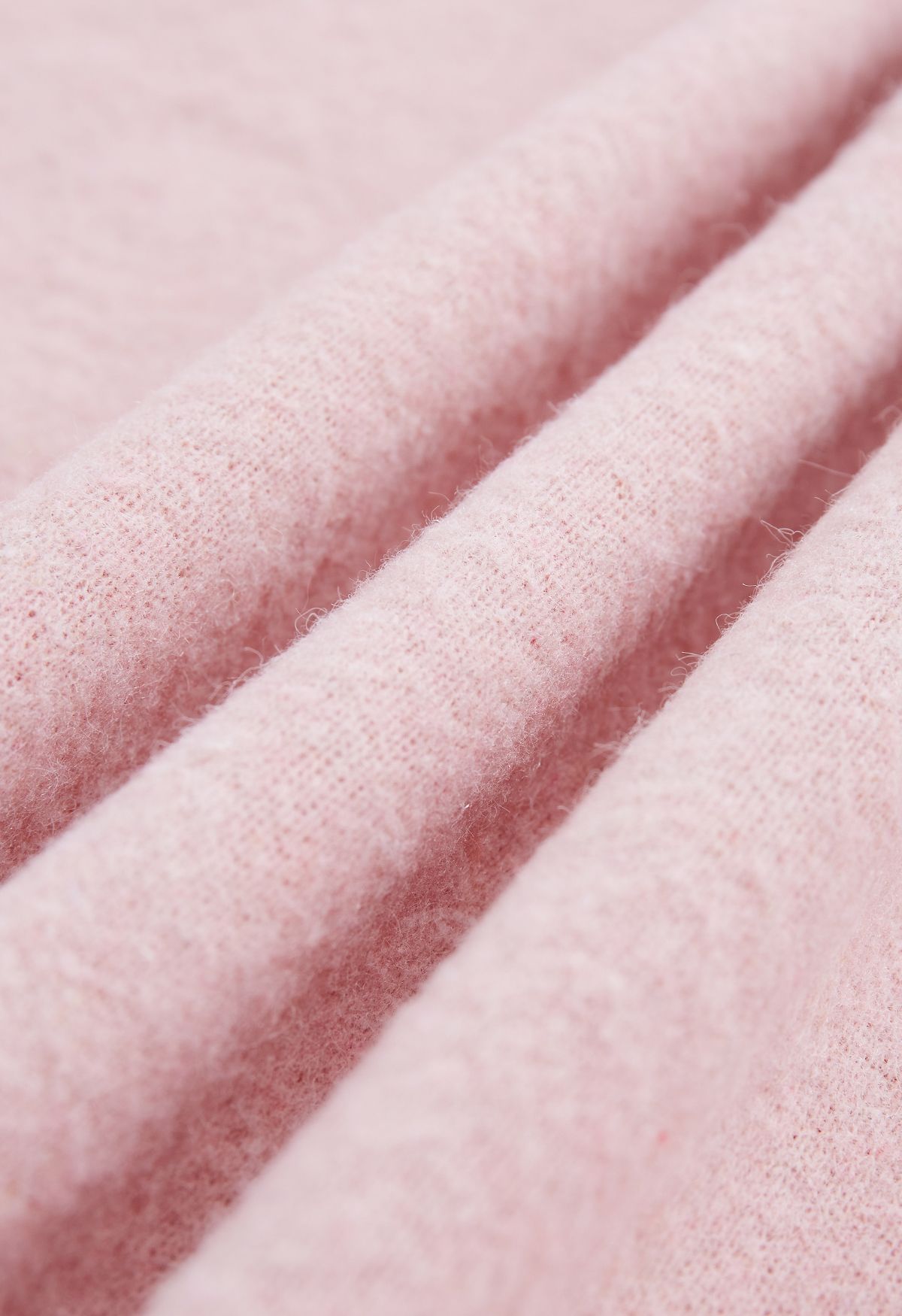 Poncho auto-atado com laço em pele sintética rosa